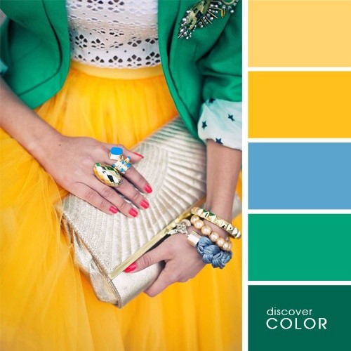 Самые сочные и яркие цвета, 16 примеров сочетания цветов в одежде